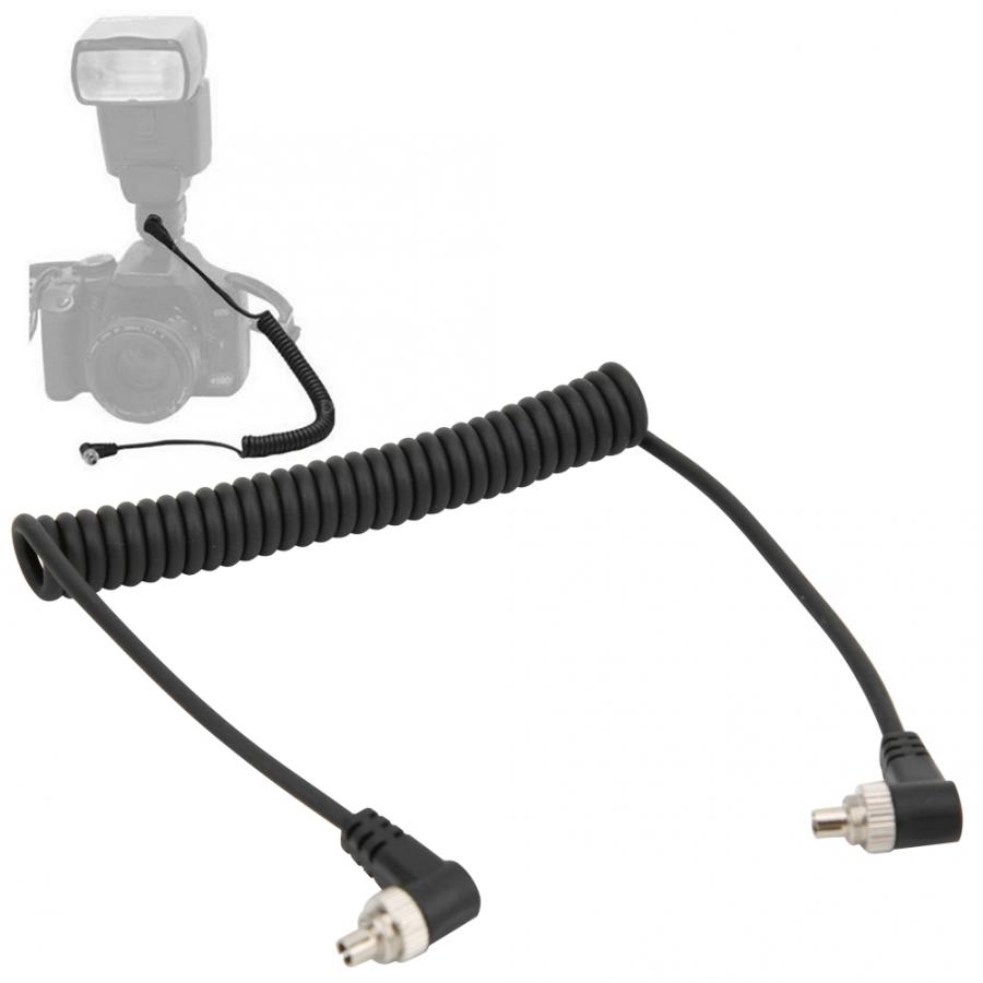 100cm Man op Man Flash PC Sync Kabel met Schroef Lock voor Canon/Nikon Camera en Flash licht Aansluitkabel