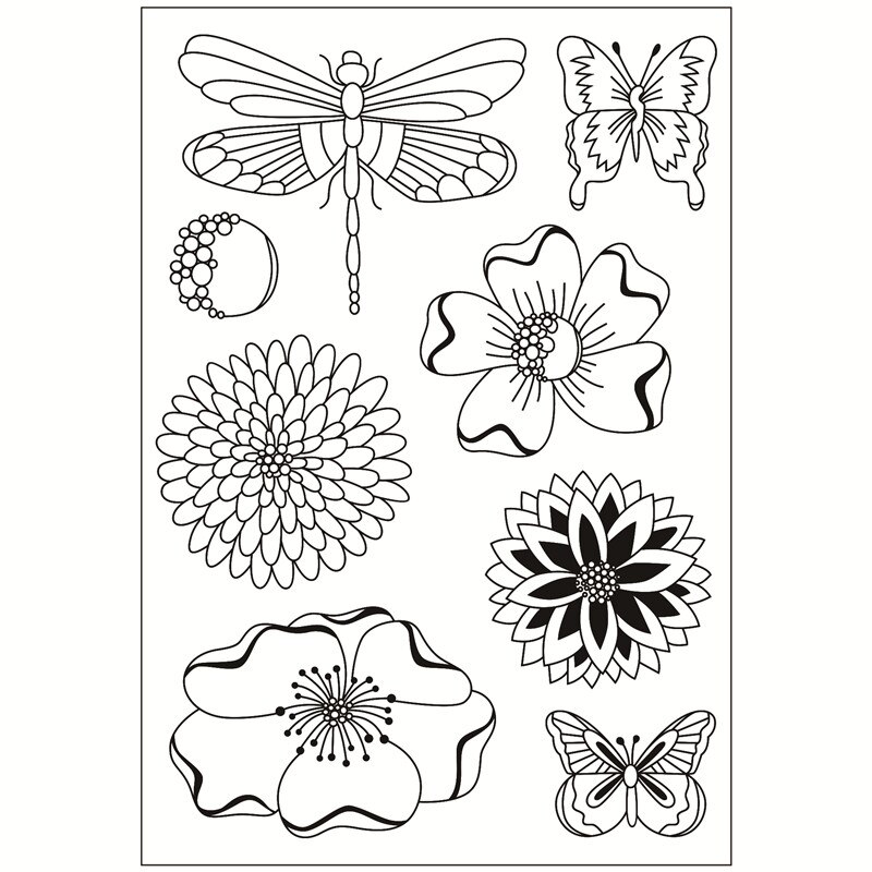 11x16weird Transparent Silicone Rubber Stamp Sheet Cling Scrapbooking DIY Cute Pattern Photo Album PaperCard Decor figure Stamp: White