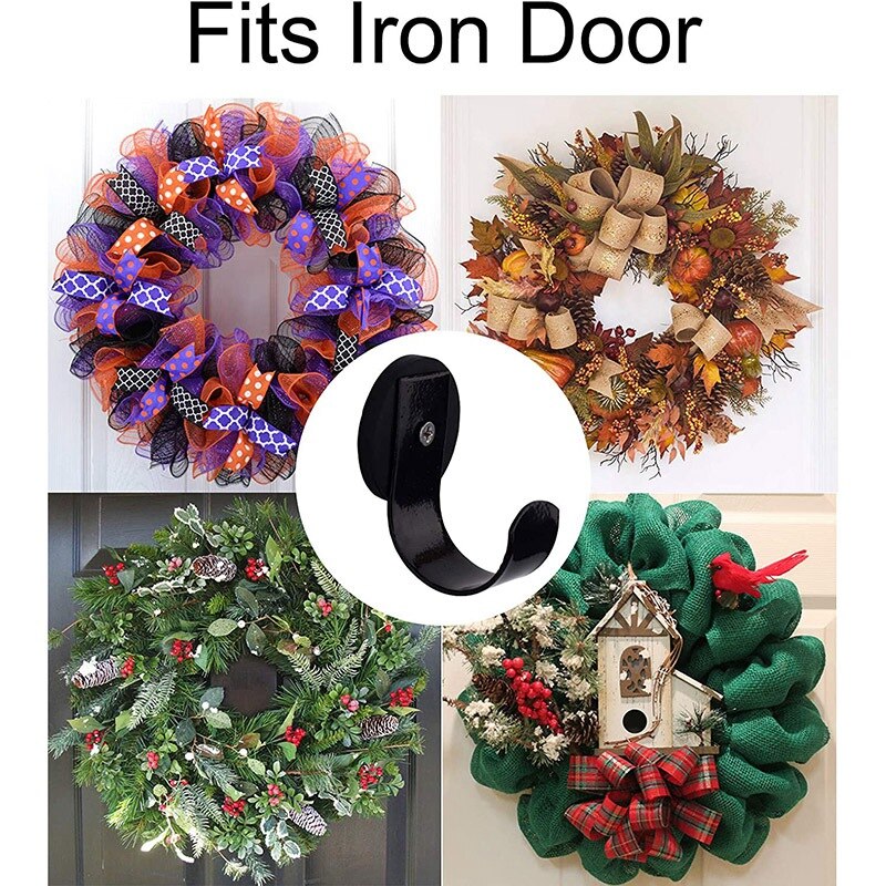 2 Pack Magnetische Krans Hanger Voor Voordeur, Krans Houder Krans Haak Voor Metalen Deur