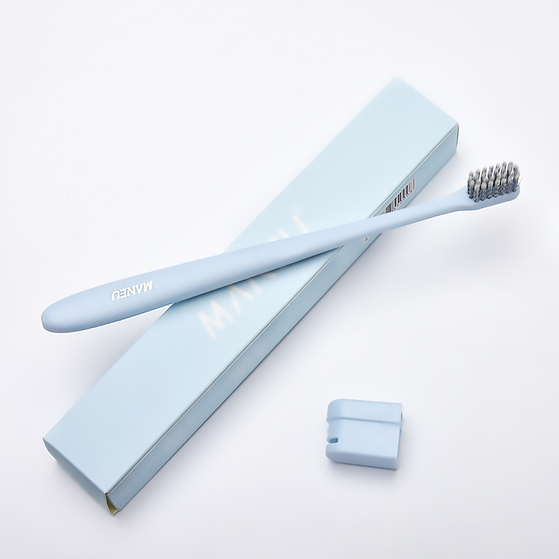 Tandenborstel Kleine opzetborstel Mondhygiëneverzorging Volwassen tandenborstels met zachte haren met beschermhoes Gabriбб soiка: Blauw