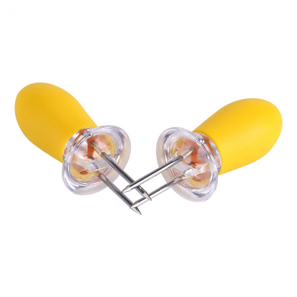 8 Uds de acero inoxidable maíz pinchos para comida en casa de carne amarillo horquillas accesorios para barbacoa parrilla herramienta de cocina tenedores para barbacoa de