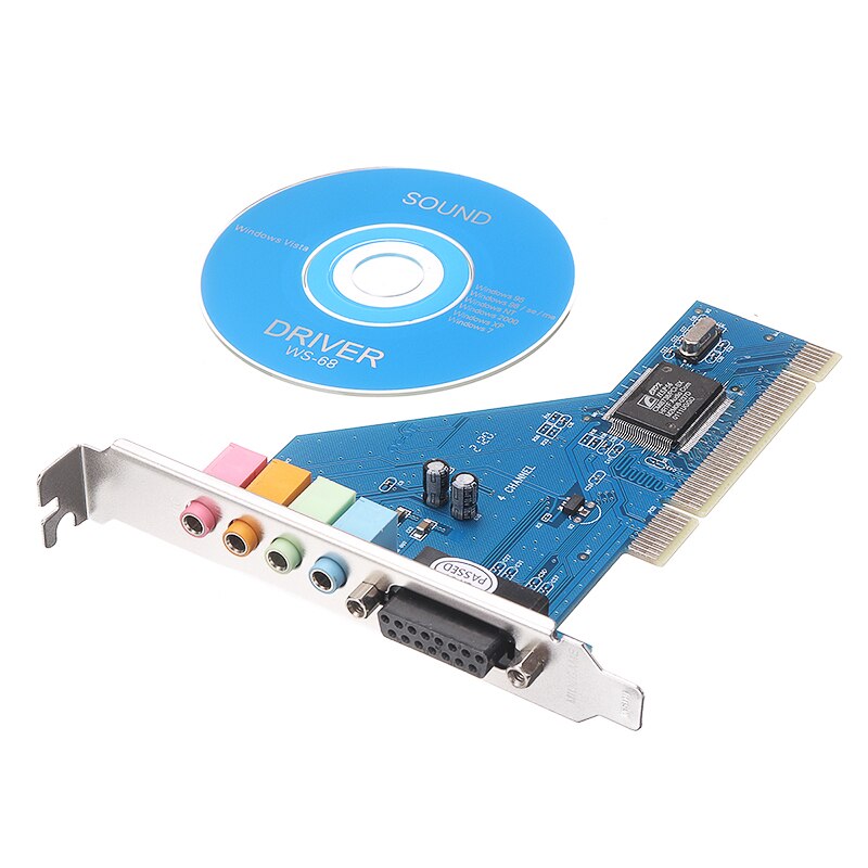 POHIKS 1pc 3D Stereo PCI Port Audio Card Internal Sound Cards With CD Driver For Desktop PC Computer