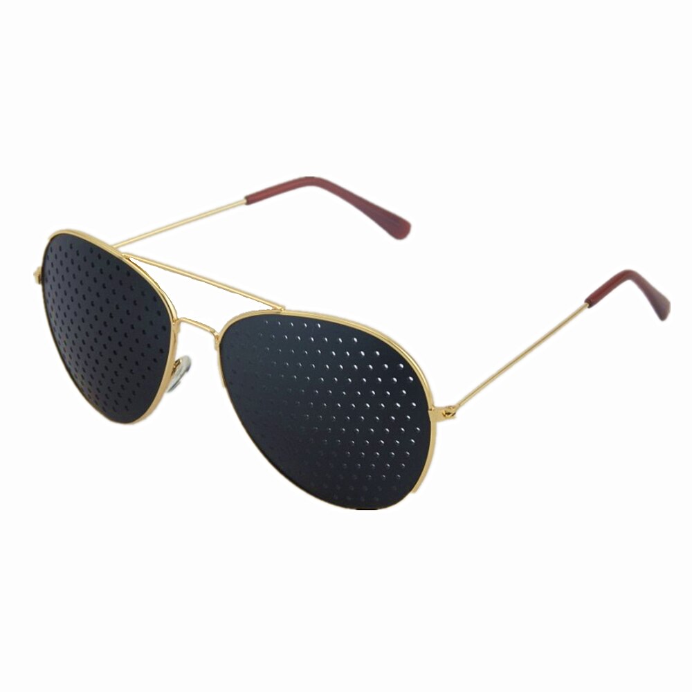 Radfahren Brillen Stift See Sonnenbrille Auge Ausbildung Glas Nadelloch Brille Camping unisex Brillen ÜSpund Ich bin Freien Sport SehvermöGen: Gold