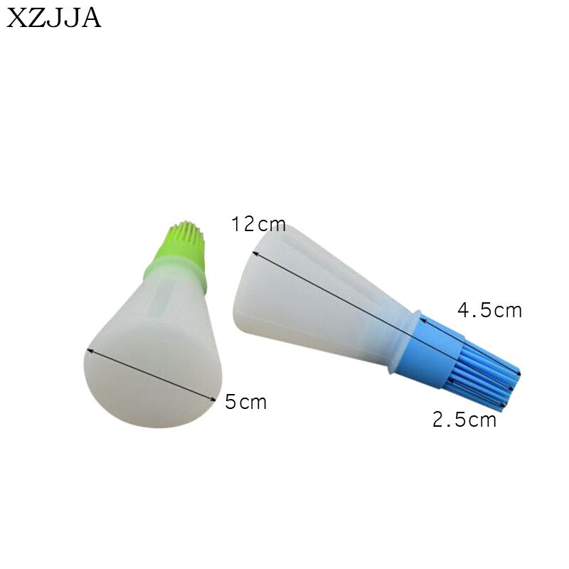 XZJJA 2 uds cepillo de aceite de silicona de pastel brocha para pasteles, mantequilla y pan utensilio para barbacoa pluma de aceite líquido cepillos de seguridad herramientas de cocina
