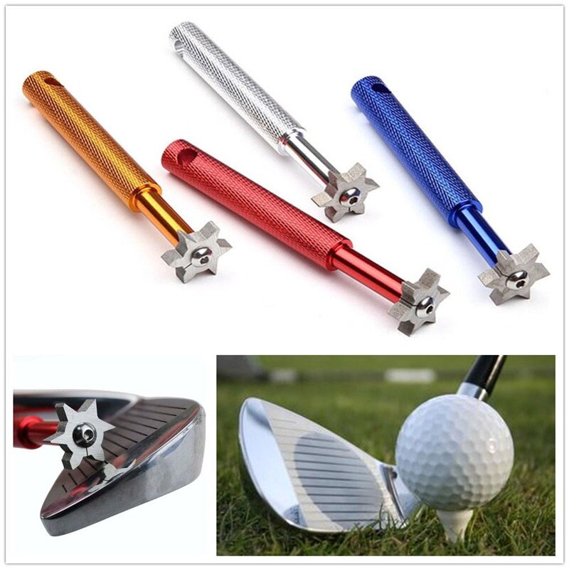 Golf Cleaning Mes Golf Club Groove Sharpener Tool Golf Iron Gezicht Groef 6 Blade Iron Wedge Golf Club Groove puntenslijper