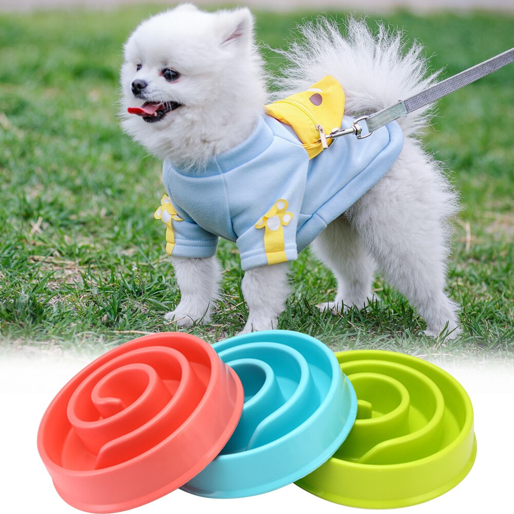Portable Pet Dog Feeding Food Bowls Puppy Slow Down Eating Feeder Dish Bowl Prevent Obesity Pet Cats Dogs Supplies