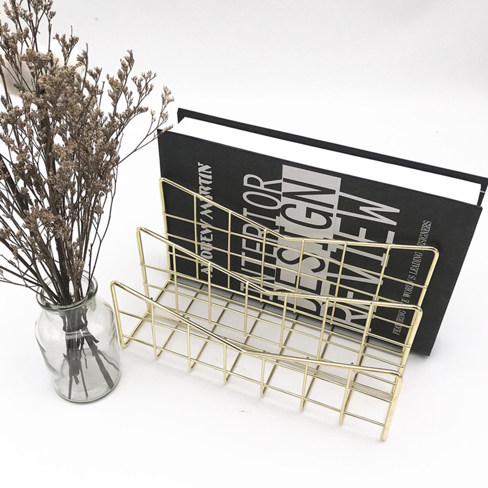 Letter Holder Metal Mesh Desk Organizer Desktop Letter Sorter Mail Tray File Organiser Office Home Bookends Book Holder Business