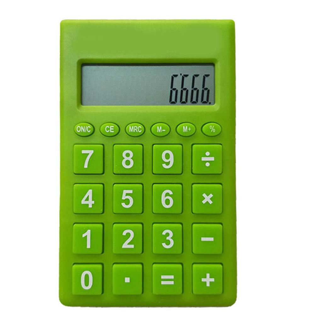 Portable Mini Calculators 12 Digits Electronic Calculator Battery Power Economical Calculator School Student Calculating Tools: Green