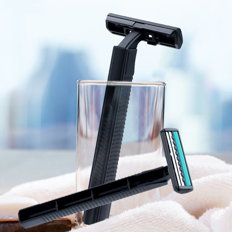 2-Layers Disposable Shaving Razor Man Women Manual Safety Shaver Multipurpose Portable Bathing Hotel Travel Daily Face Care