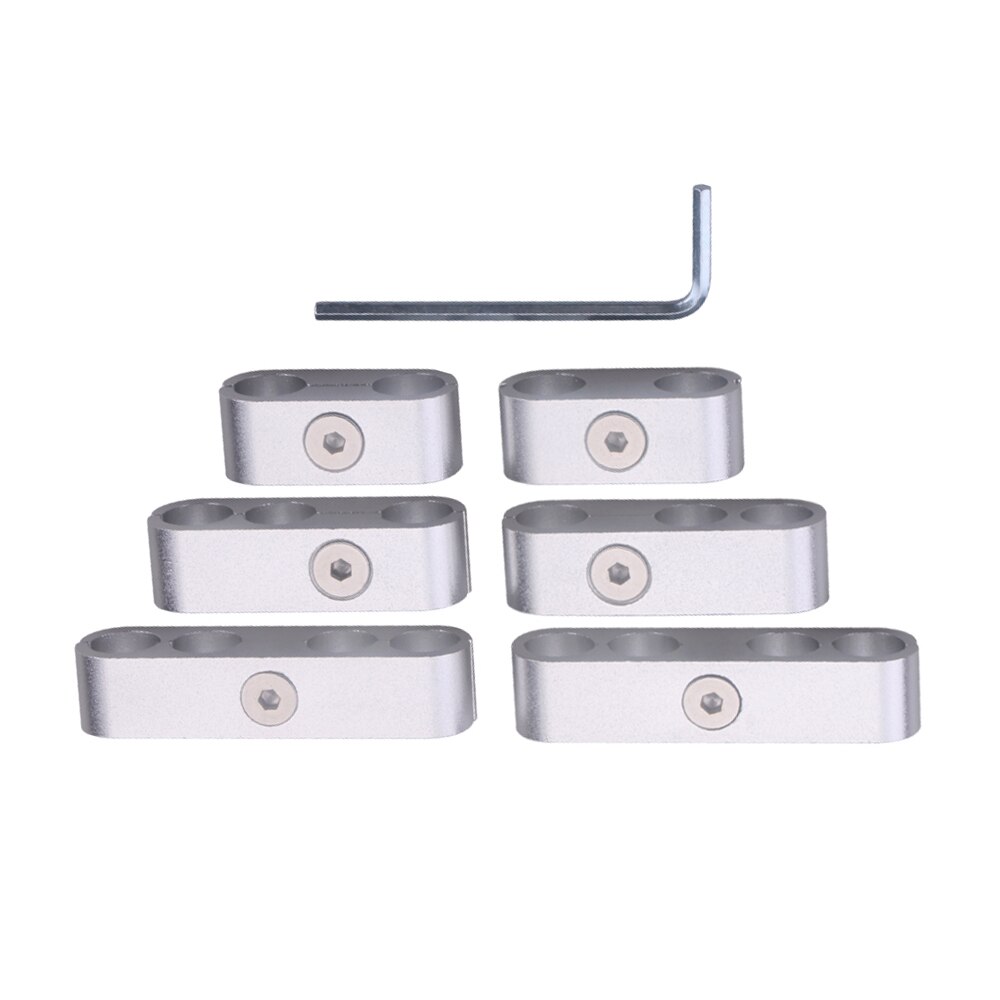 7/12Pcs Spark Plug Wires Cables Separators Dividers Organizers Holders Kit Car Wire Separators Car Wire Separators Ignition Line: 6pcs Silver