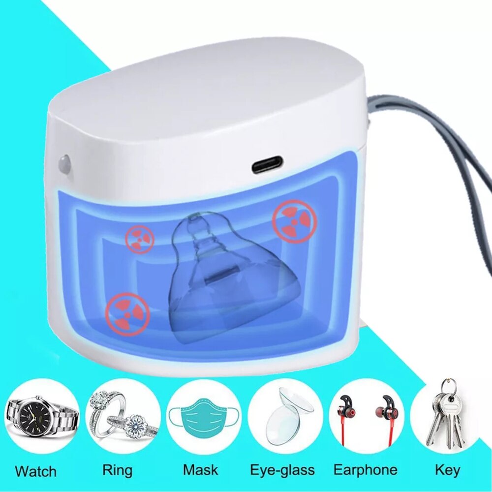 UV Sterilizer Box Portable Dry Battery Nail Tool Multifunction Disinfection Masks Bottle Watch Jewelry Makeup Clean Machine