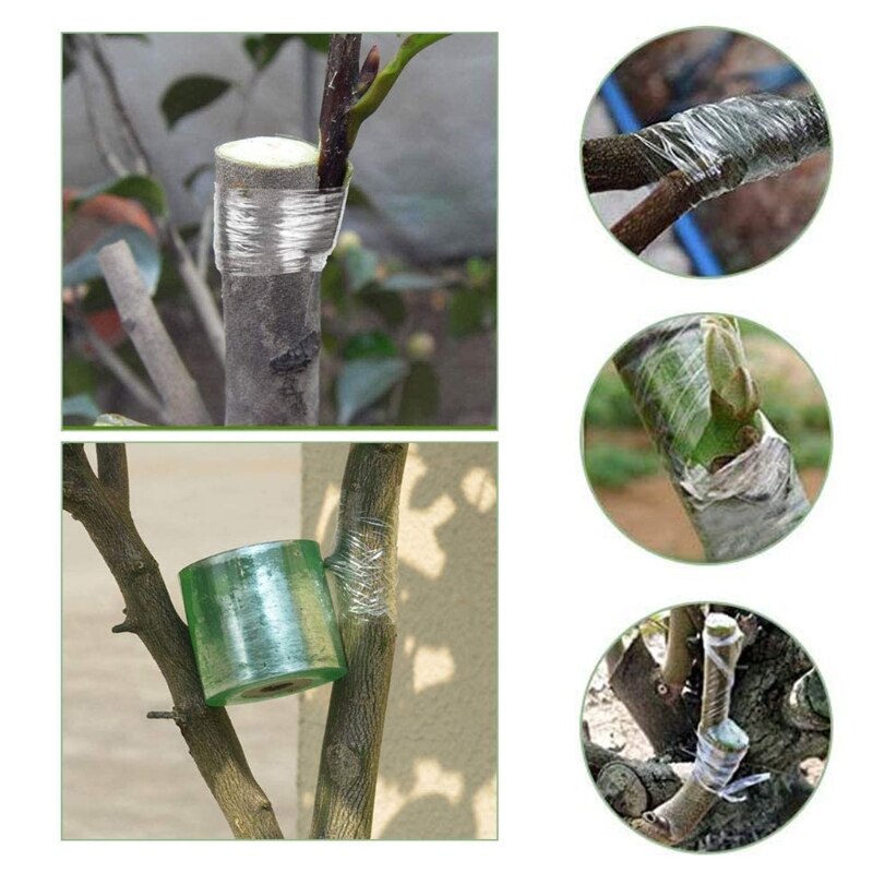 2 Rolls Grafting Tape Self Adhesive Garden Plant Repair Floristry Plug Tape Band K3NA