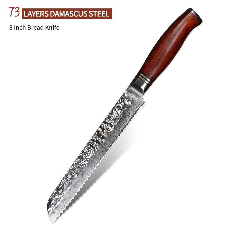 YARENH – couteau de Chef utilitaire en acier damas japonais, 73 couches, outils de cuisine professionnels en acier inoxydable à haute teneur en carbone