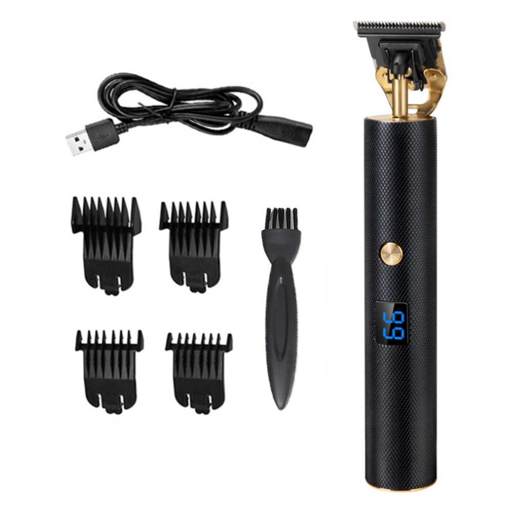retro USB Aufladbare Haar Trimmer kabellos Barbier Carving Haar Haarschneidemaschine Große Energie Geräuscharm T9 Haar Schneiden Für Art Erwachsene: Typ 5 mit Kasten
