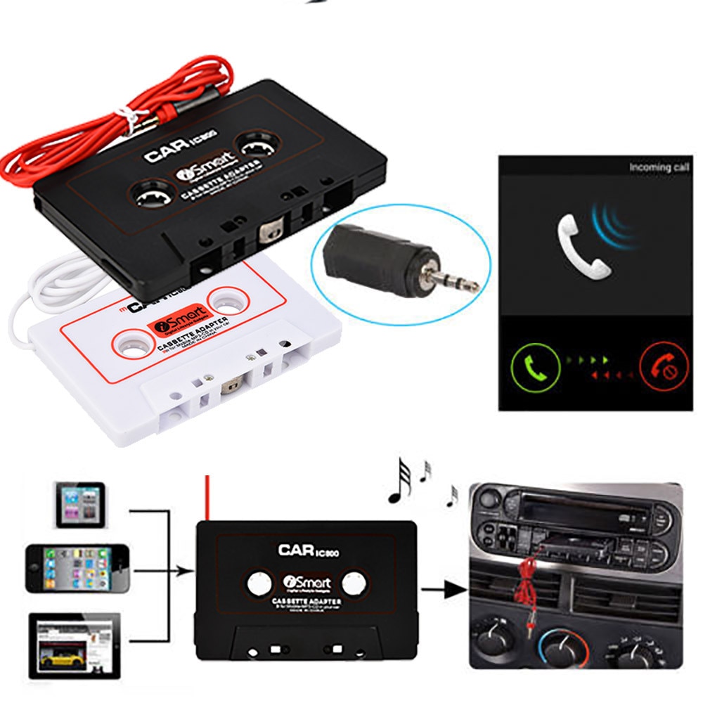 Voiture Automobile IC800 Cassette Casette bande 3.5mm AUX pour MP3/MP4 CD pour iPod/iPhone voiture Audio adaptateur Audio universel