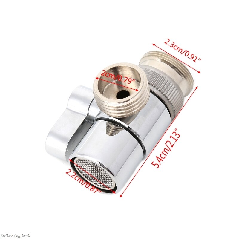 Bathroom Kitchen Brass Sink Valve Diverter Faucet Splitter to Hose Adapter M22 X M24 4XFD