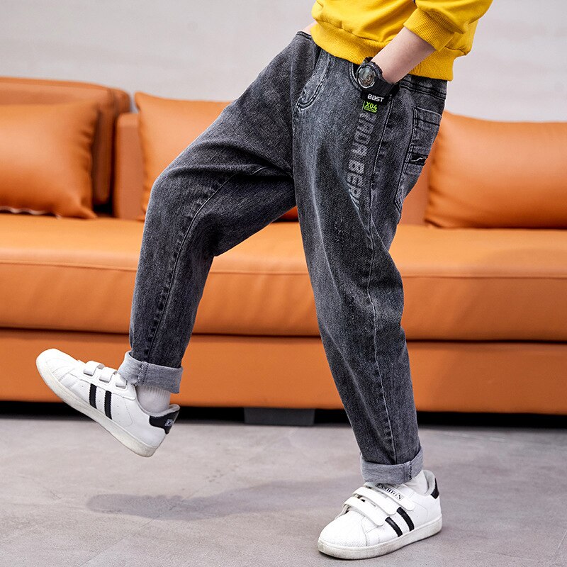 EACHIN Ragazzi Del Denim Dei Pantaloni Vestiti Del Bambino Elastico In Vita Sottile Jeans Diritti Dei Pantaloni Dei Bambini Denim Abbigliamento Casual Bowboy Pantaloni Lunghi
