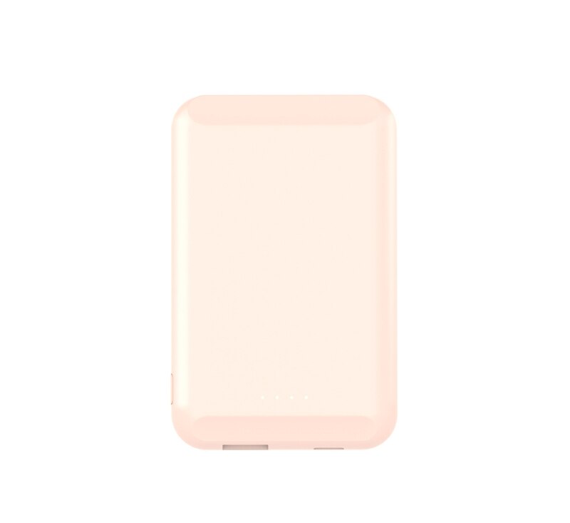 Caricabatterie Wireless Qi magnetico da 5000mAh Power Bank per Huawei iPhone 12 pro X Samsung S20 Poverbank batteria esterna Mini Powerbank: Pink