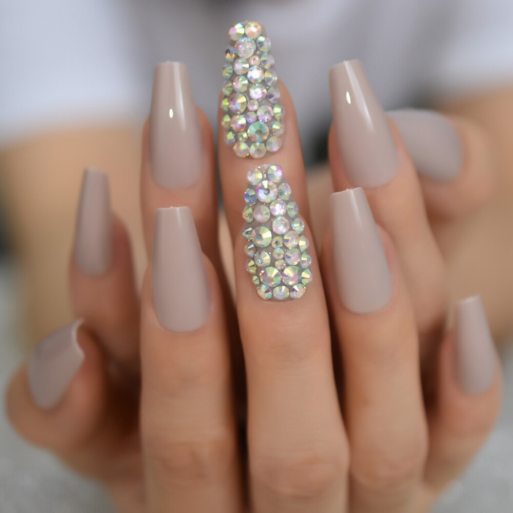 Faux ongles transparents en forme de papillon et paillettes pour Nail Art, pointes de pour Salon, été, 24: L5648