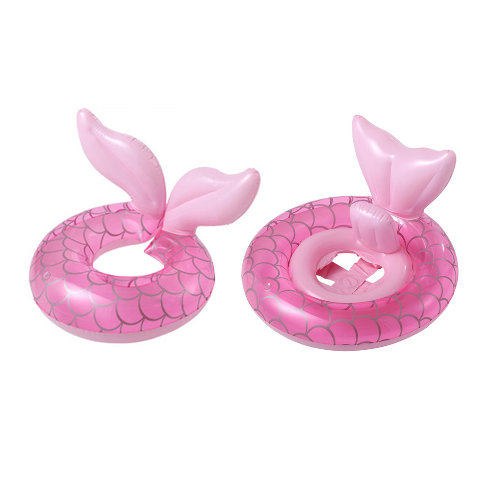 Inflatable Pink Swimming Rings Seat for Kids Children Floating Swimming Circle Beach Party Water Toys Pool Accessories