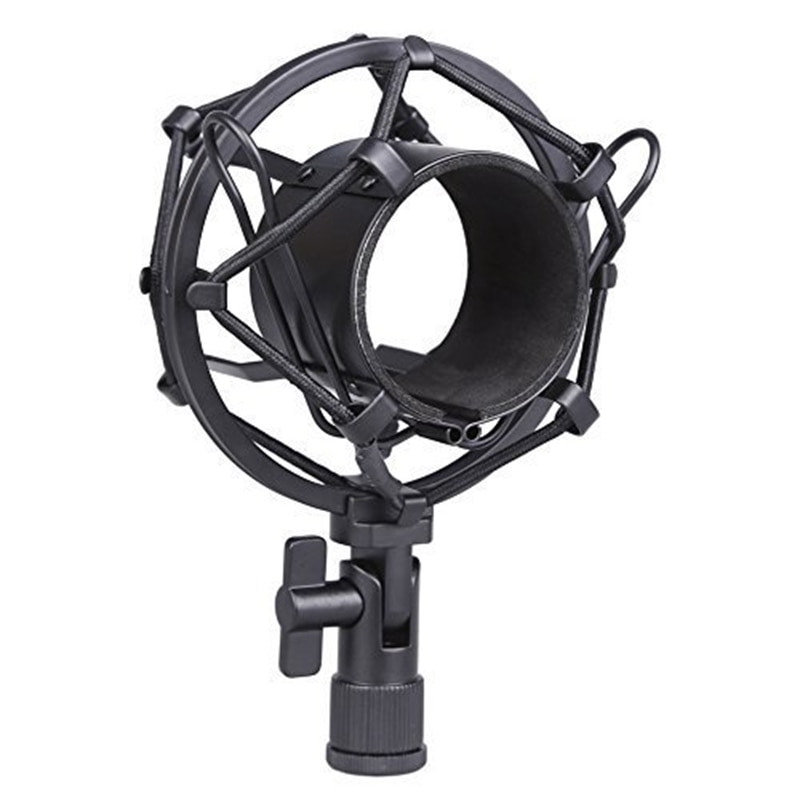 Microphone Shock Mount 50MM For 48MM-54MM Diameter Condenser Mic Black