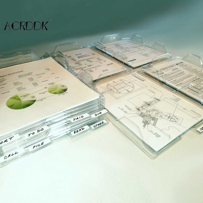 1Pc File Storage Box Document Rack Organizer Tray Stackable for Magazine Paper Office DF