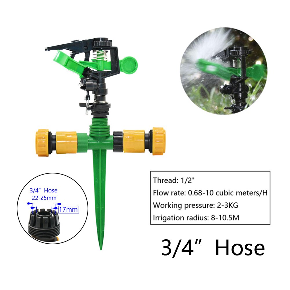 Tuin Gazon Roterende Sprinklers Met Plastic Spike Invoegen Grond Een Utomatische Watering Gras 360 Graden Vortex Water Sprinkler
