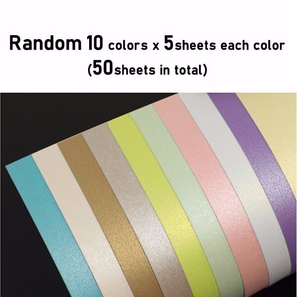 A5 Pearl Color Card Paper 250g Cardstock 20 colors optional: A5 10 random colors
