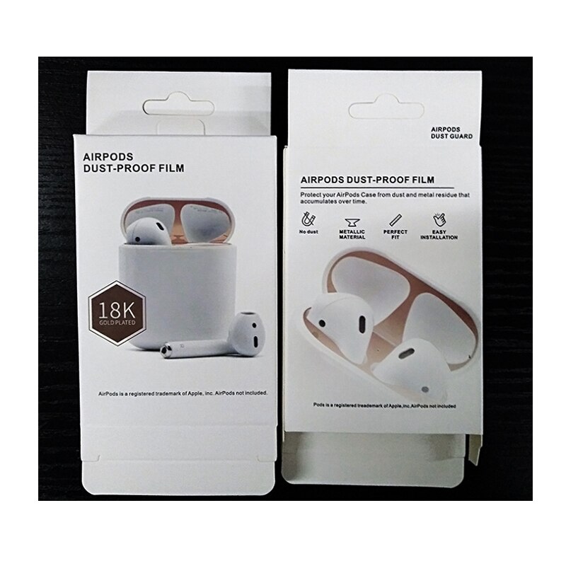 Para los airpods de Apple Pro 1 2 polvo de metal guardia etiqueta escudo film a prueba de polvo para airpod auriculares accesorios tierra de protección