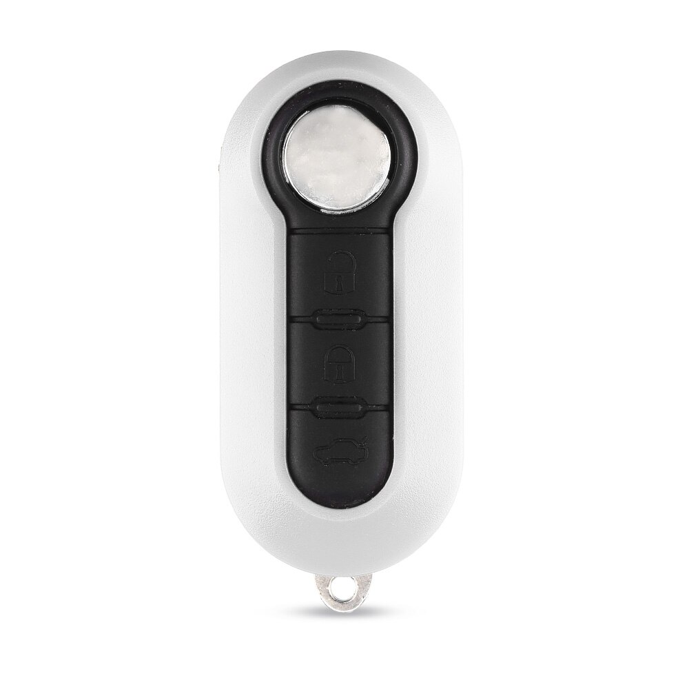 KEYYOU Auto Schlüssel Ersatz Für FIAT 500 Panda Punto Bravo Ducato Stilo mit 3 Taste Fall Fob SIP22 Klinge Folding auto Schlüssel Shell: For Peugeot / WHITE