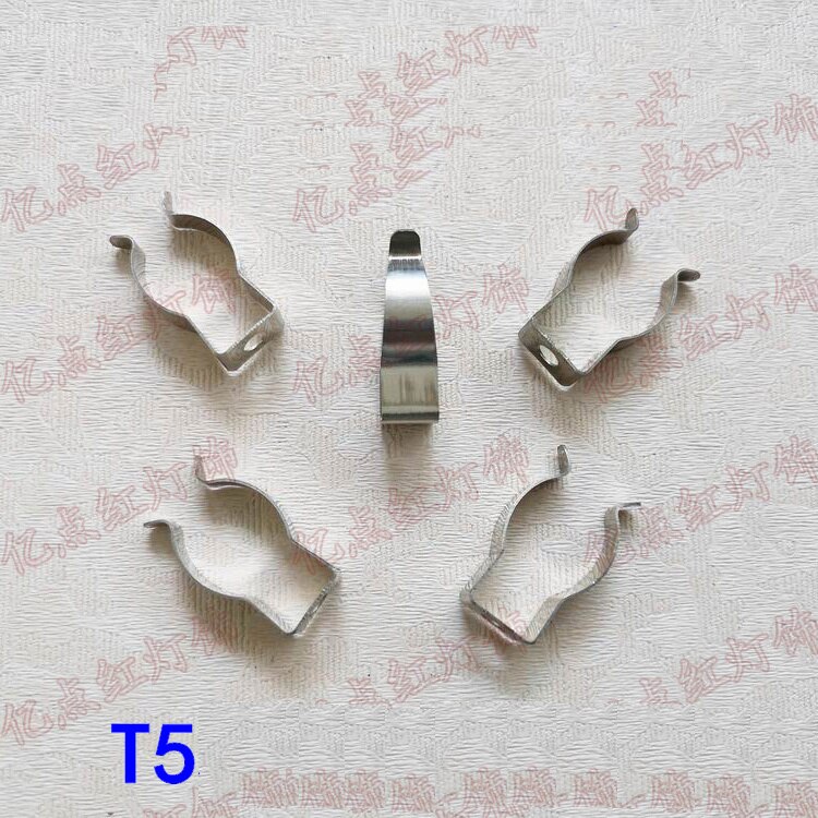 T4 T5 T8 Stainless steel material, Fluorescent Tube Clip Holders, Tube Holder LED Tube Lamp Bases Bracket U Clips Easy Install: T5 stainless steel