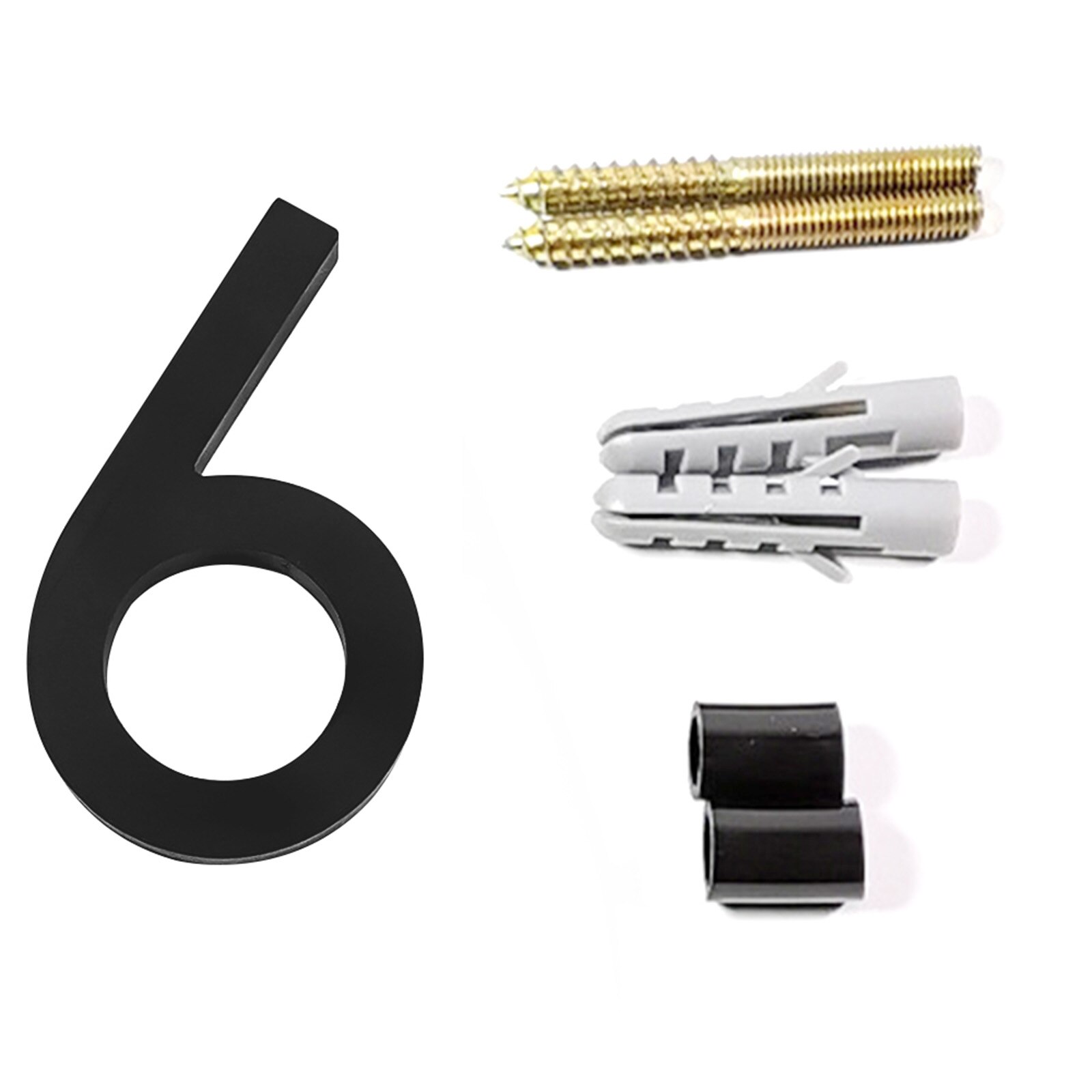 120mm Floating House Number Letters Big Modern Door Alphabet Home Outdoor 5 in.Black Numbers Address Plaque 0-9