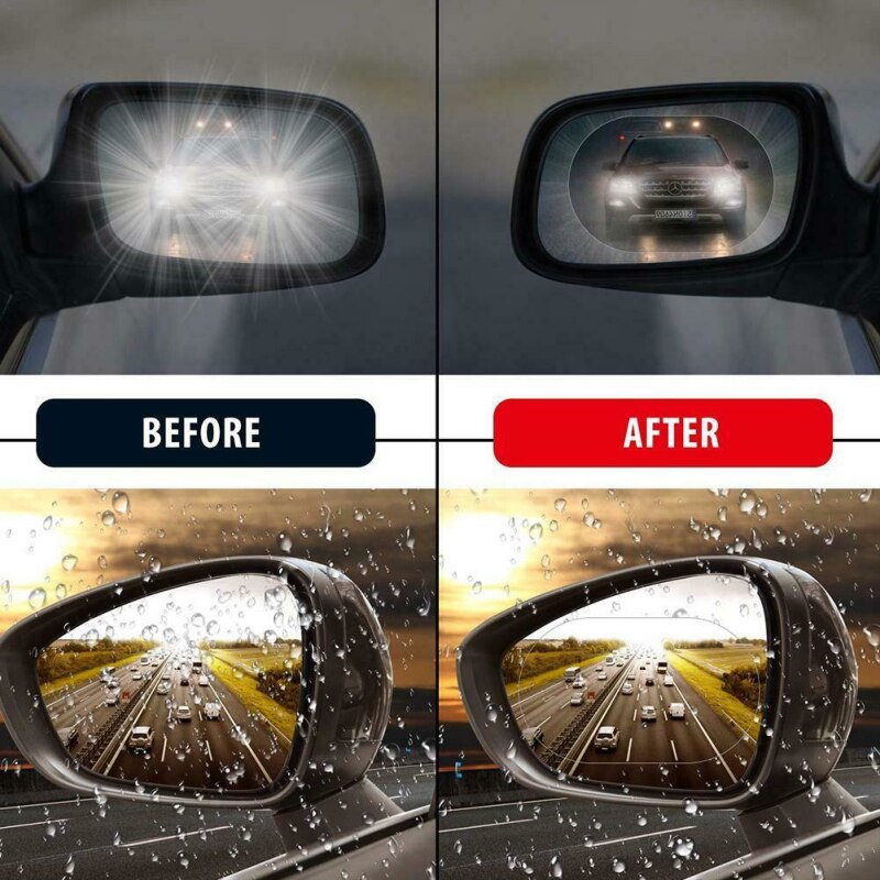 Espejo retrovisor para coche, pegatina impermeable, película transparente para ventana, lámina para ventana de auto