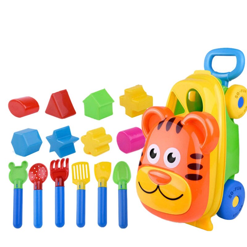15Pcs Zomer Kinderen Strand Speelgoed Strand Tool Set Kinderen Hand Winkelwagen Strand Speelgoed Set Zomer Strand Speelgoed