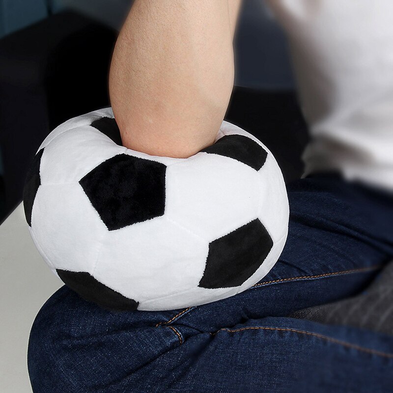 1 stk fodbold formet plys pude fodbold pude fluffy udstoppet plys kaste blødt slidstærkt sportslegetøj 4 farver