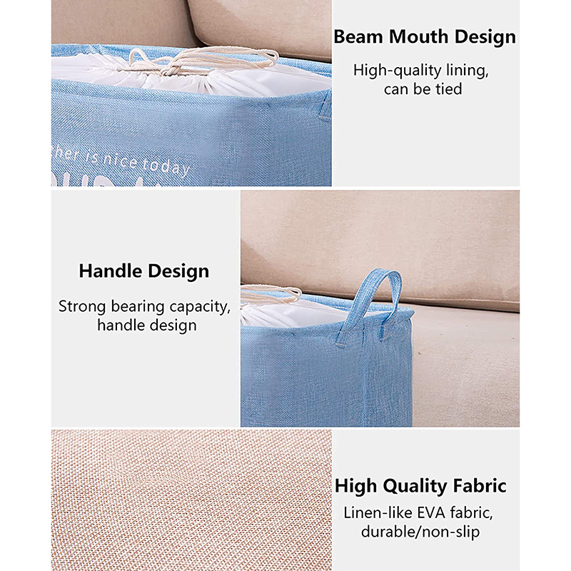 Super Large Laundry Basket 75LFoldable Storage Laundry Hamper with Drawstring Cover Water-Proof Linen Toy Clothes Storage Basket