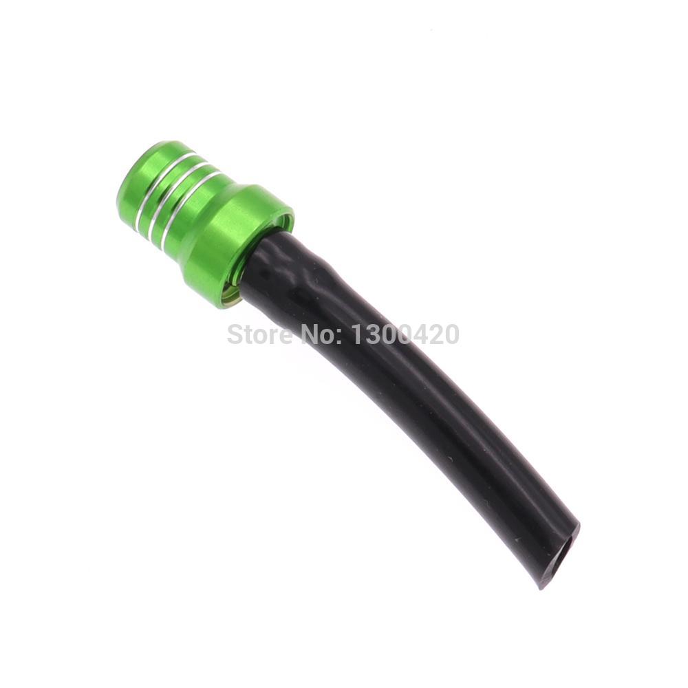 1Pcs One-Way Motorcycle Gas Fuel Cap Valve Vent Breather Hose Crystal Tube: Green