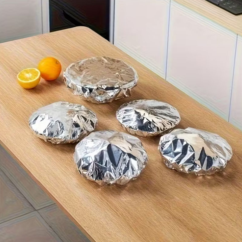 Aluminum Foil Keep Warm Covers Dining Table Food Preservation Cover Microwave Oven Heating Waterproof Oil Proof Kitchen Tools