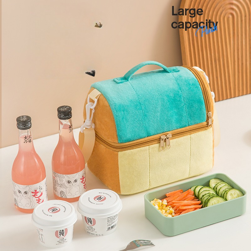 Bento bag large-capacity portable aluminum foil thickened insulated lunch box bags Double Large Capacity Picnic Bag