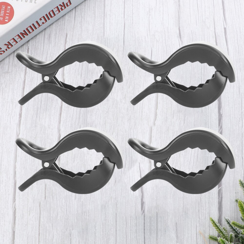 4Pcs Abs Kinderwagen Deken Clip Eenvoudige Praktische Samll Vaststelling Kinderwagen Deken Clip Houder Voor Kid (Zwart)