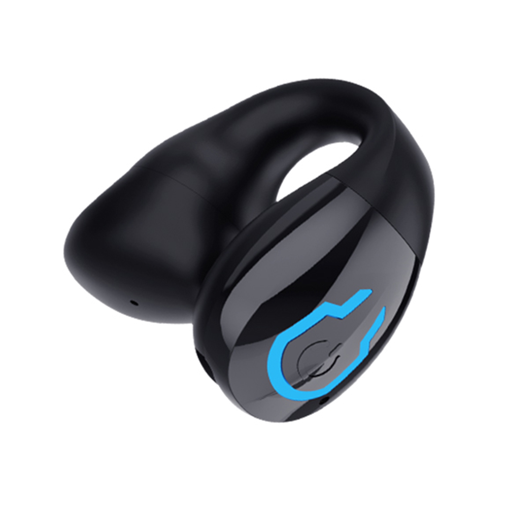 Open Ear Clip Headphone Bluetooth-Compatible 5.4 Single Sports Headset Waterproof Sport Earphones for Workouts and Running: Red