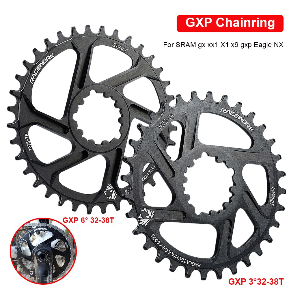 Fiets Kettingblad Direct Mount Single Speed 3Mm/6Mm Offset 32T/34T/36T/38T Fiets Chain Ring Voor Sram 11/12S Nx Xx Xo Gx GXP11