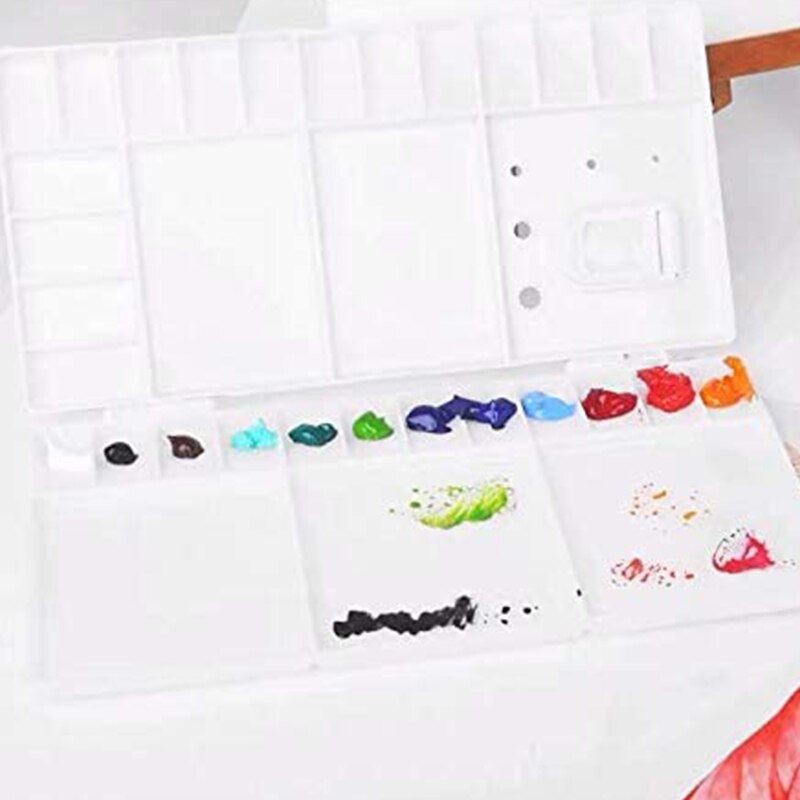 2Pcs Paint Palette,Watercolor Palette Palette Paint Tray for Paint Craft Folding Paint Palette Color Palette Box