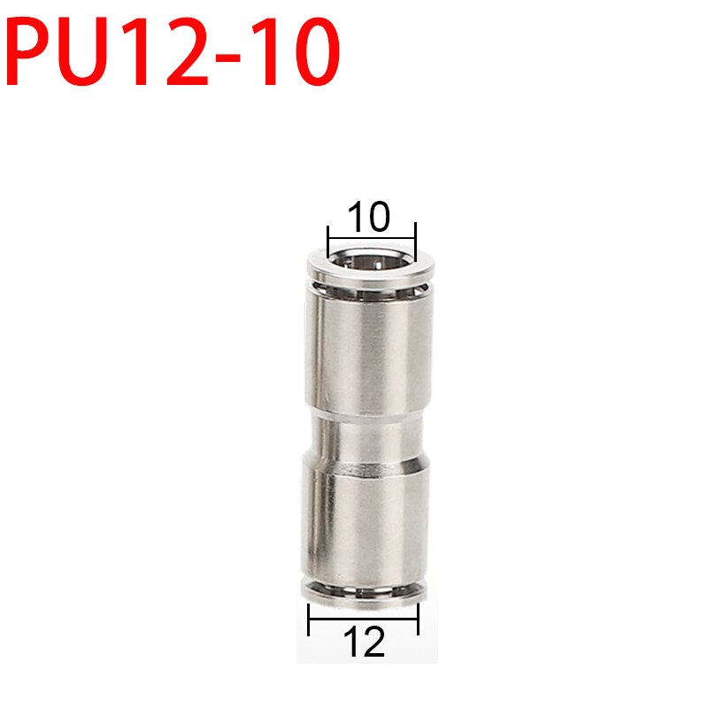 PU PG brass metal pneumatic quick coupling straight through 4 6 8 10 12mm air compressor hose high pressure connector: PG12-10