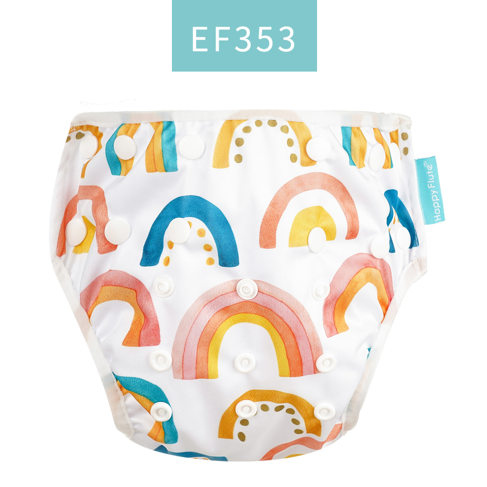 Happy Flute 1pc dziecko lato wodoodporne regulowane pieluszki tekstylne basen Pant pływanie majtki na pieluchę wielokrotnego użytku zmywalna pieluszka dla niemowląt: EF353