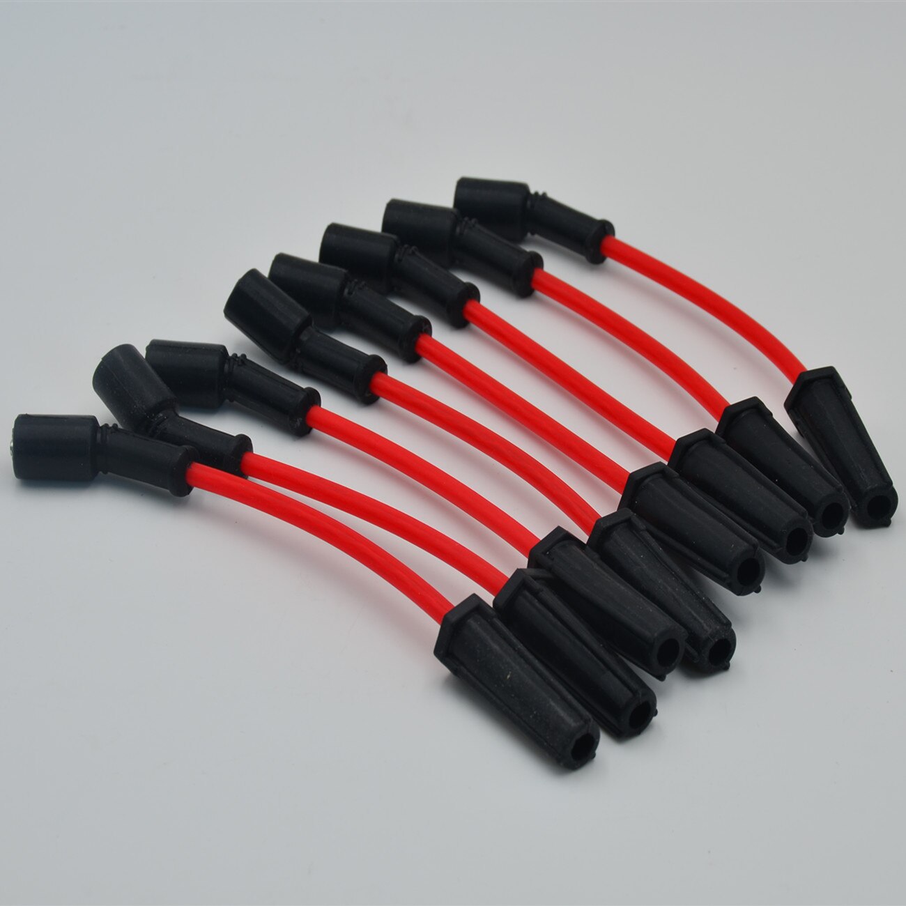 Bujías de encendido de 10mm para coche, conjunto de cables de repuesto de oficina, de silicona, rectas, de alta temperatura, para Chevrolet LSx LS1