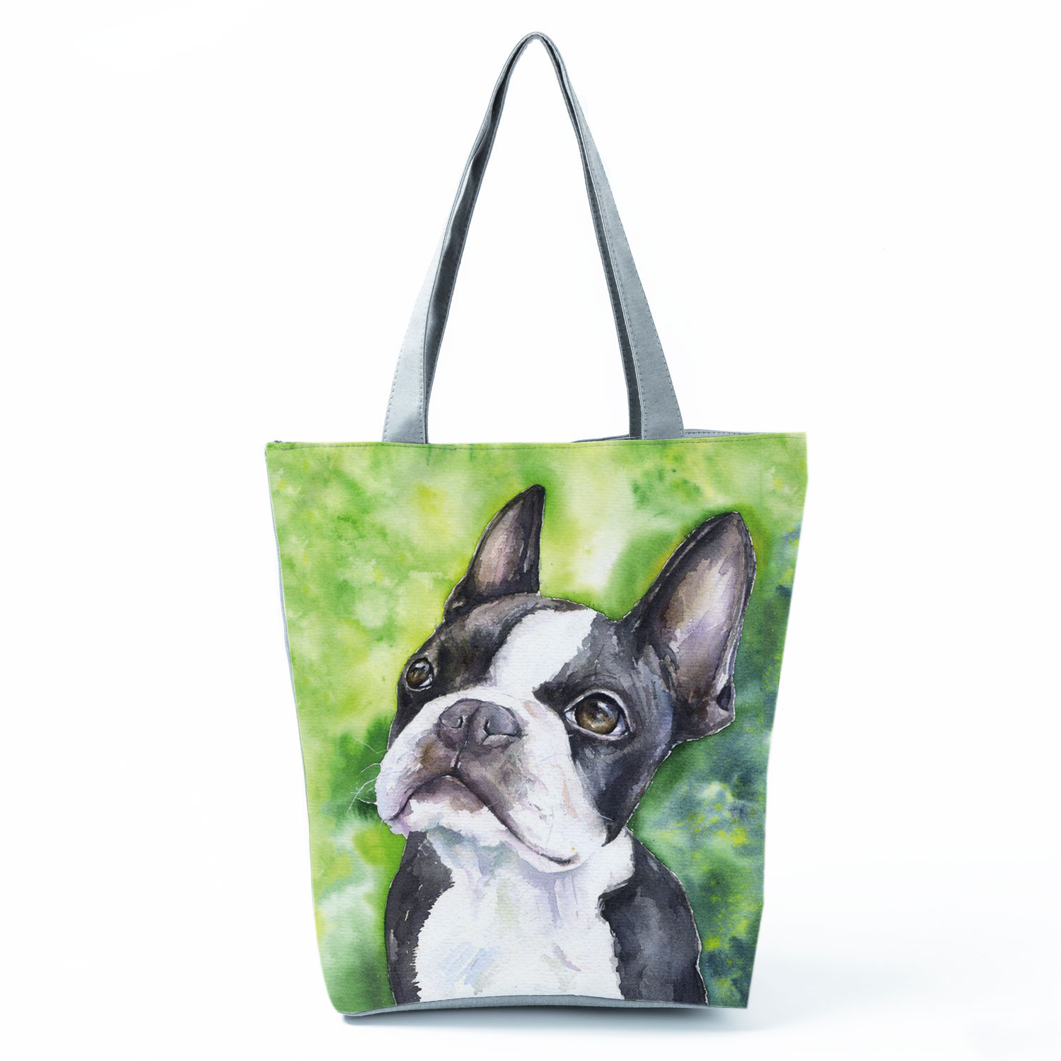 Sac à main en bandoulière de grande capacité pour femme, sac de courses exclusif avec peinture à l'huile, imprimé chien, pour épicerie, Papillon, carlin, Retriever: hl2911 Dog Bag