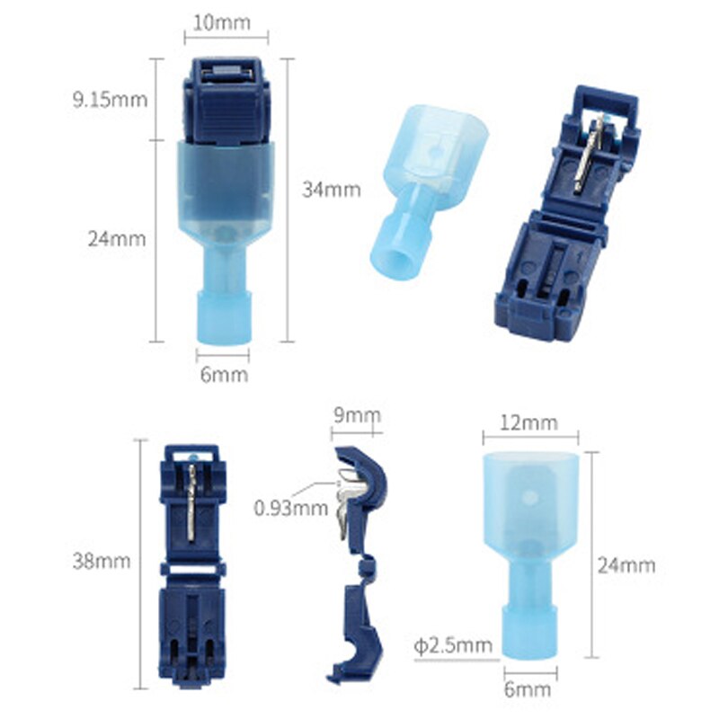 20/40/50 Uds Snap Terminal de Cable de bloqueo de empalme de crimpado impermeable rápido Cable eléctrico alambre conectores de conector eléctrico al aire libre