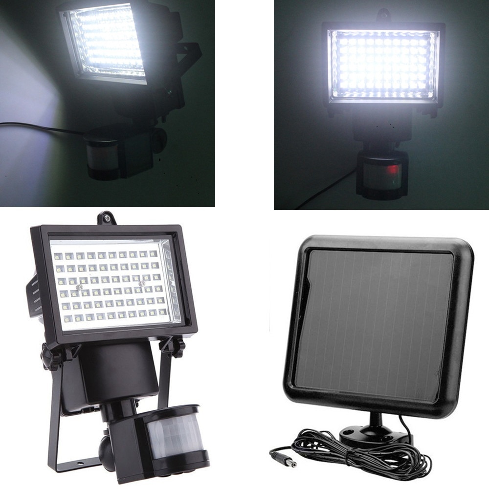 LED Solar Lamp Waterdichte Solar Light Pir 60 100 LEDs PIR Bewegingsmelder Deur Wandlamp Buitenlamp Security Spot verlichting