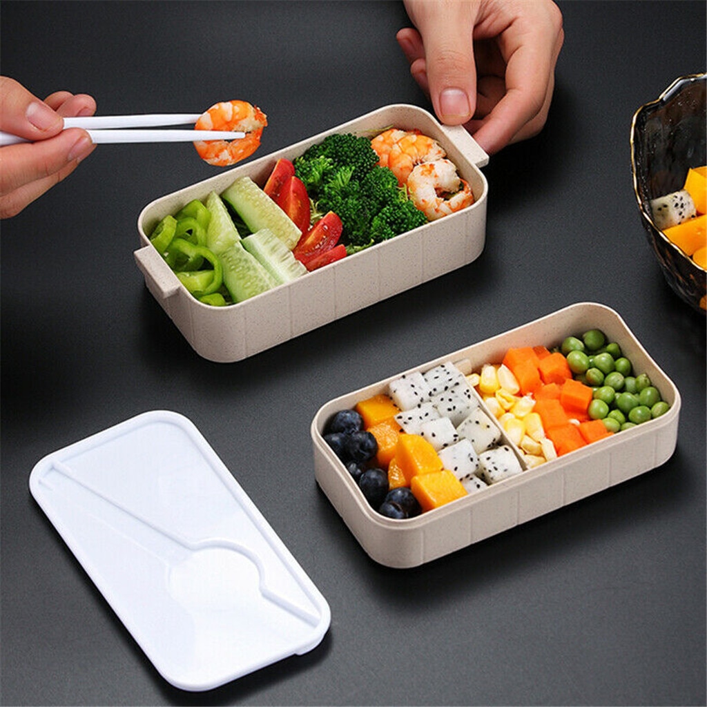 Lunch Box Bento Box for Student Office Worker Double-layer Microwave Heating lunch container food storage container Mar 2nd #